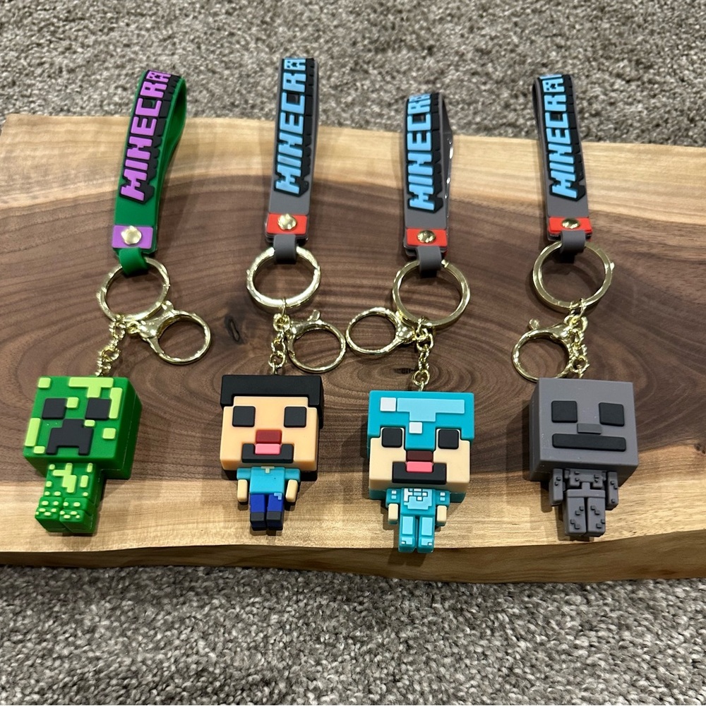 Minecraft Character Keychains Set of 4